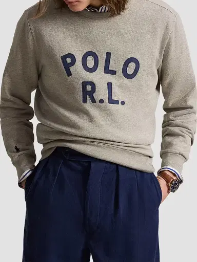 Polo Ralph Lauren Men's Logo Cotton-Blend Crewneck Sweatshirt - Dark Sport Heather - Size XXL | Thumbnail 4 Polo Ralph Lauren Men's Logo Cotton-Blend Crewneck Sweatshirt - Dark Sport Heather - Size XXL | Thumbnail 4