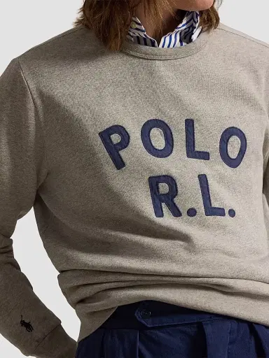 Polo Ralph Lauren Men's Logo Cotton-Blend Crewneck Sweatshirt - Dark Sport Heather - Size XXL | Thumbnail 5 Polo Ralph Lauren Men's Logo Cotton-Blend Crewneck Sweatshirt - Dark Sport Heather - Size XXL | Thumbnail 5