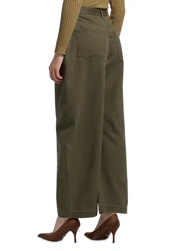 Ronny Kobo Women's Ninon Barrel-Leg Jeans - Olive | Thumbnail 5 Ronny Kobo Women's Ninon Barrel-Leg Jeans - Olive | Thumbnail 5