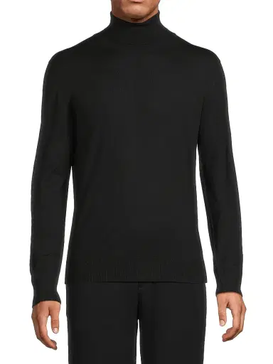 Stefano Ricci Men's Wool Turtleneck Sweater - Black | Thumbnail 3 Stefano Ricci Men's Wool Turtleneck Sweater - Black | Thumbnail 3
