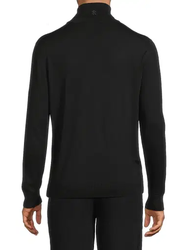 Stefano Ricci Men's Wool Turtleneck Sweater - Black | Thumbnail 5 Stefano Ricci Men's Wool Turtleneck Sweater - Black | Thumbnail 5