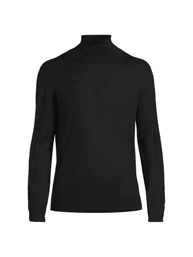 Stefano Ricci Men's Wool Turtleneck Sweater - Black | Thumbnail 1 Stefano Ricci Men's Wool Turtleneck Sweater - Black | Thumbnail 1