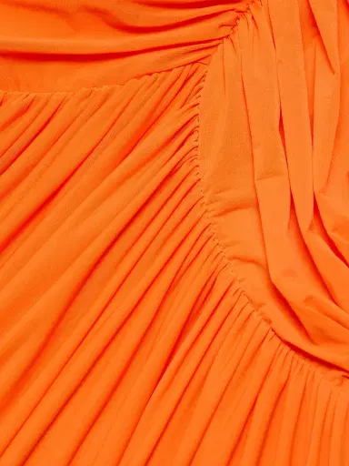 Ronny Kobo Women's Wrenley Ruched Halter Midi-Dress - Clementine | Thumbnail 7 Ronny Kobo Women's Wrenley Ruched Halter Midi-Dress - Clementine | Thumbnail 7