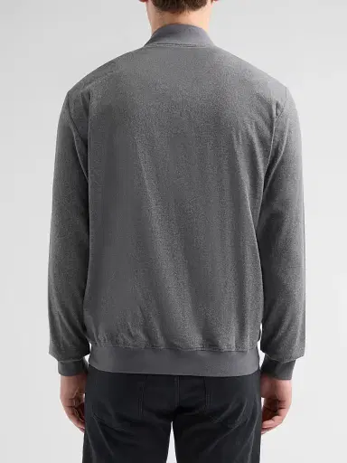Kiton Men's Cotton Jersey Zip-Front Jacket - Grey - Size 38 | Thumbnail 3 Kiton Men's Cotton Jersey Zip-Front Jacket - Grey - Size 38 | Thumbnail 3