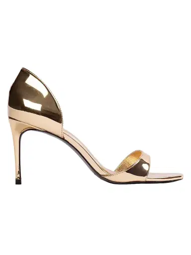 Black Suede Studio Women's Vanity 80MM Metallic Sandals - Gold Metallic - Size 11 | Thumbnail 1 Black Suede Studio Women's Vanity 80MM Metallic Sandals - Gold Metallic - Size 11 | Thumbnail 1