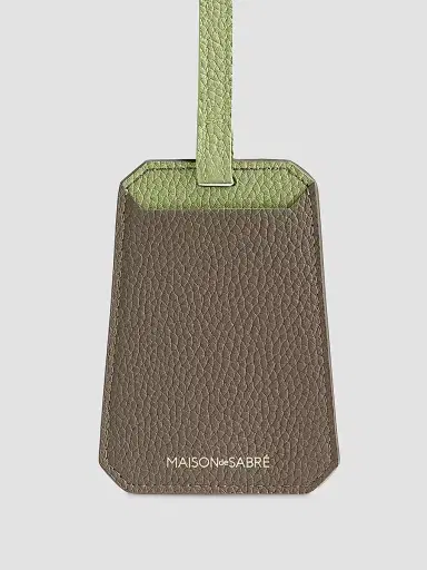 MAISON de SABRÉ Leather Luggage Tag - Cashmere Matcha | Thumbnail 4 MAISON de SABRÉ Leather Luggage Tag - Cashmere Matcha | Thumbnail 4