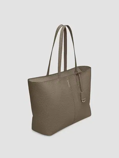 MAISON de SABRÉ Women's Leather Zipped Soft Tote Bag - Cashmere Clay | Thumbnail 2 MAISON de SABRÉ Women's Leather Zipped Soft Tote Bag - Cashmere Clay | Thumbnail 2