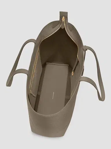 MAISON de SABRÉ Women's Leather Zipped Soft Tote Bag - Cashmere Clay | Thumbnail 4 MAISON de SABRÉ Women's Leather Zipped Soft Tote Bag - Cashmere Clay | Thumbnail 4