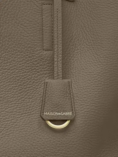 MAISON de SABRÉ Women's Leather Zipped Soft Tote Bag - Cashmere Clay | Thumbnail 5 MAISON de SABRÉ Women's Leather Zipped Soft Tote Bag - Cashmere Clay | Thumbnail 5