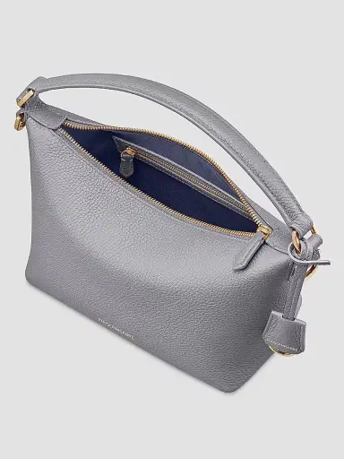 MAISON de SABRÉ Women's Leather Soft Hobo Bag - Dove Grey | Thumbnail 6 MAISON de SABRÉ Women's Leather Soft Hobo Bag - Dove Grey | Thumbnail 6