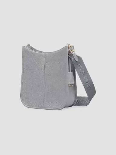 MAISON de SABRÉ Women's Leather Saddle Bag - Dove Grey | Thumbnail 2 MAISON de SABRÉ Women's Leather Saddle Bag - Dove Grey | Thumbnail 2