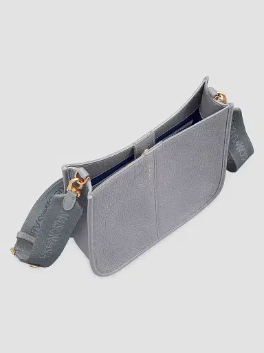 MAISON de SABRÉ Women's Leather Saddle Bag - Dove Grey | Thumbnail 4 MAISON de SABRÉ Women's Leather Saddle Bag - Dove Grey | Thumbnail 4