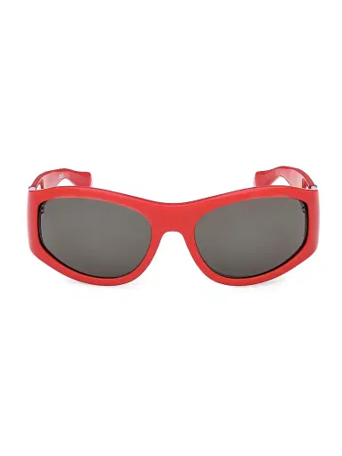 Christian Louboutin Men's 60MM Oval Sunglasses - Shiny Red Smoke | Thumbnail 2 Christian Louboutin Men's 60MM Oval Sunglasses - Shiny Red Smoke | Thumbnail 2