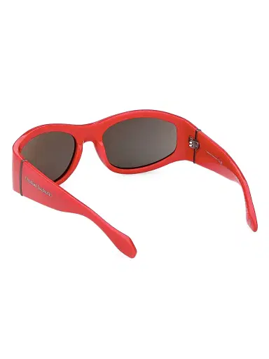 Christian Louboutin Men's 60MM Oval Sunglasses - Shiny Red Smoke | Thumbnail 4 Christian Louboutin Men's 60MM Oval Sunglasses - Shiny Red Smoke | Thumbnail 4