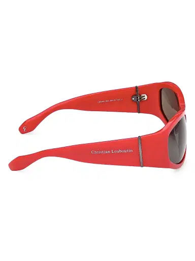 Christian Louboutin Men's 60MM Oval Sunglasses - Shiny Red Smoke | Thumbnail 7 Christian Louboutin Men's 60MM Oval Sunglasses - Shiny Red Smoke | Thumbnail 7