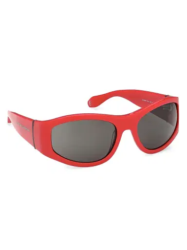 Christian Louboutin Men's 60MM Oval Sunglasses - Shiny Red Smoke | Thumbnail 8 Christian Louboutin Men's 60MM Oval Sunglasses - Shiny Red Smoke | Thumbnail 8