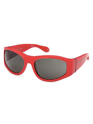 Christian Louboutin Men's 60MM Oval Sunglasses - Shiny Red Smoke | Thumbnail 1 Christian Louboutin Men's 60MM Oval Sunglasses - Shiny Red Smoke | Thumbnail 1