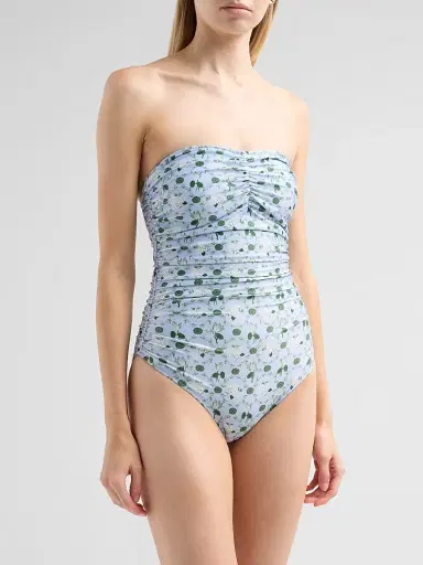 VERANDAH Women's Ammama Floral Ruched One-Piece Swimsuit - Ice Blue - Size XL | Thumbnail 4 VERANDAH Women's Ammama Floral Ruched One-Piece Swimsuit - Ice Blue - Size XL | Thumbnail 4