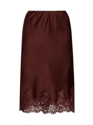 DÔEN Women's Elowette Silk & Lace Midi-Skirt - Cafe Brun | Thumbnail 1 DÔEN Women's Elowette Silk & Lace Midi-Skirt - Cafe Brun | Thumbnail 1