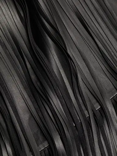 L'AGENCE Women's Karolina Fringe Vegan Leather Skirt - Black | Thumbnail 7 L'AGENCE Women's Karolina Fringe Vegan Leather Skirt - Black | Thumbnail 7