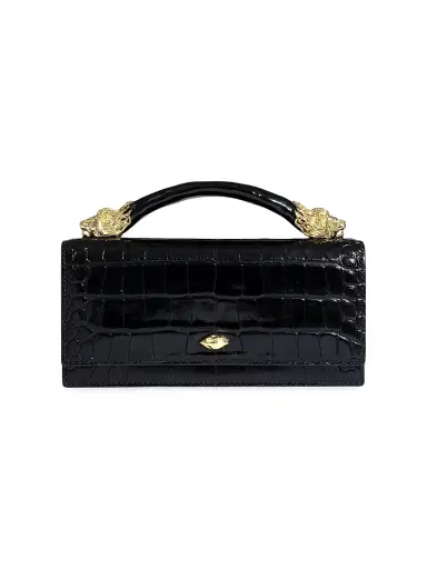 ALEXIS BITTAR Women's Lioness Croc-Embossed Leather Top Handle Bag | Thumbnail 1 ALEXIS BITTAR Women's Lioness Croc-Embossed Leather Top Handle Bag | Thumbnail 1