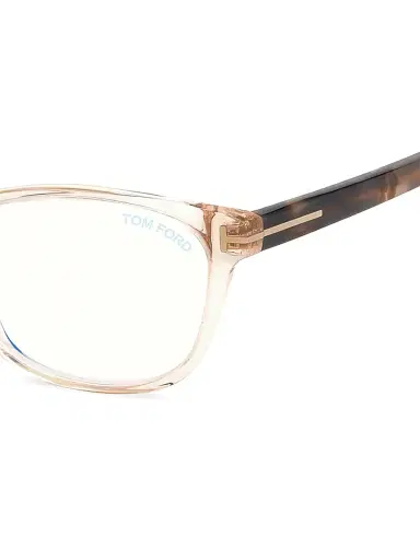 TOM FORD Women's 50MM Square Blue Filter Eyeglasses - Shiny Pink | Thumbnail 3 TOM FORD Women's 50MM Square Blue Filter Eyeglasses - Shiny Pink | Thumbnail 3