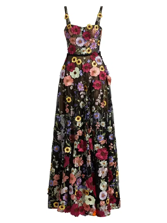 Women's Jasmine Multi Floral Maxi Dress - Black Multi Women's Jasmine Multi Floral Maxi Dress - Black Multi