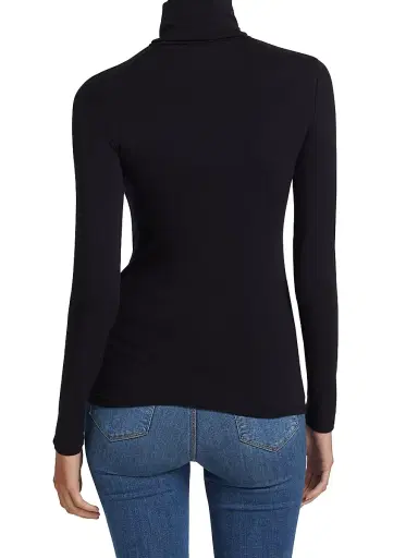 MAJESTIC FILATURES Women's Soft Touch Turtleneck Top - Noir - Size Large | Thumbnail 5 MAJESTIC FILATURES Women's Soft Touch Turtleneck Top - Noir - Size Large | Thumbnail 5