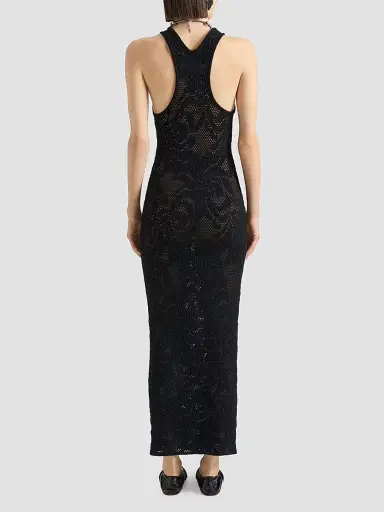 Givenchy Women's Maxi Dress in Knitted Floral Lace - Black - Size XS | Thumbnail 3 Givenchy Women's Maxi Dress in Knitted Floral Lace - Black - Size XS | Thumbnail 3
