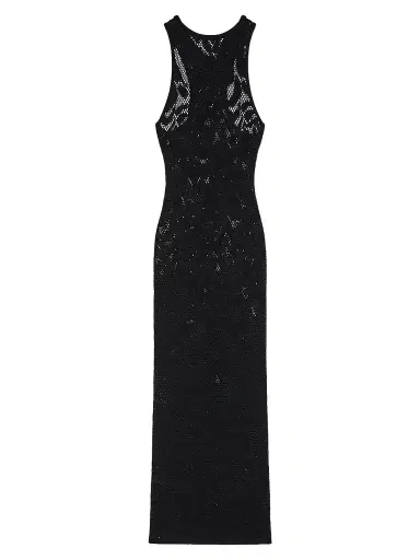 Givenchy Women's Maxi Dress in Knitted Floral Lace - Black - Size XS | Thumbnail 1 Givenchy Women's Maxi Dress in Knitted Floral Lace - Black - Size XS | Thumbnail 1