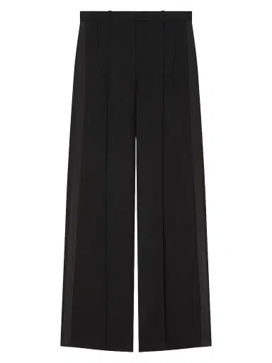 Givenchy Women's Double Pleat Tuxedo Pants in Wool and Mohair - Black - Size 10 | Thumbnail 1 Givenchy Women's Double Pleat Tuxedo Pants in Wool and Mohair - Black - Size 10 | Thumbnail 1