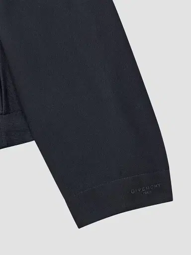Givenchy Women's Cropped Peacoat in Cotton and Wool - Dark Navy | Thumbnail 4 Givenchy Women's Cropped Peacoat in Cotton and Wool - Dark Navy | Thumbnail 4