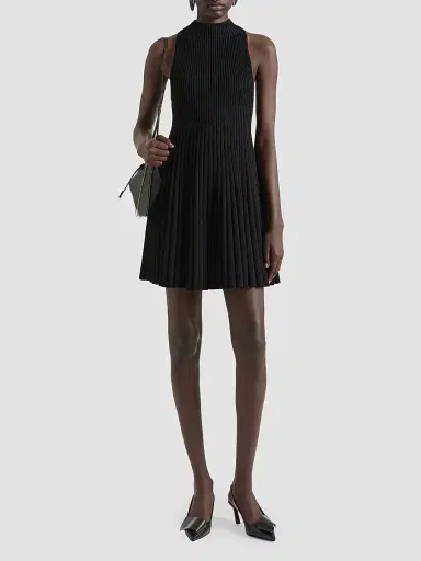 Givenchy Women's Mini Dress in Knit with Sheer Details - Black | Thumbnail 2 Givenchy Women's Mini Dress in Knit with Sheer Details - Black | Thumbnail 2