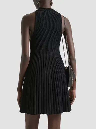 Givenchy Women's Mini Dress in Knit with Sheer Details - Black | Thumbnail 5 Givenchy Women's Mini Dress in Knit with Sheer Details - Black | Thumbnail 5