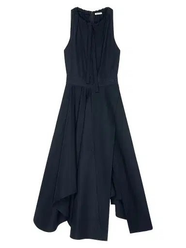 Givenchy Women's Long Asymmetric Dress in Poplin with Bow - Dark Blue - Size 12 | Thumbnail 1 Givenchy Women's Long Asymmetric Dress in Poplin with Bow - Dark Blue - Size 12 | Thumbnail 1
