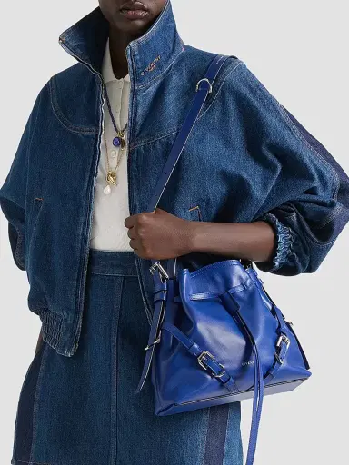 Givenchy Women's Blouson Jacket in Denim - Medium Blue - Size 10 | Thumbnail 3 Givenchy Women's Blouson Jacket in Denim - Medium Blue - Size 10 | Thumbnail 3