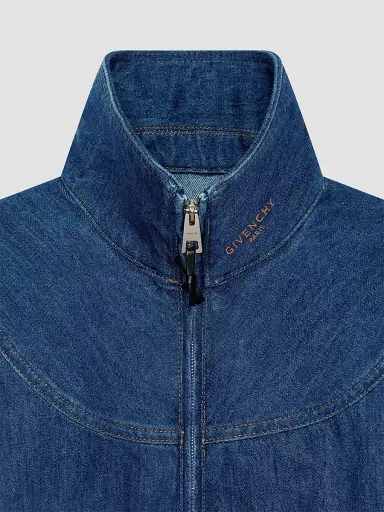 Givenchy Women's Blouson Jacket in Denim - Medium Blue - Size 10 | Thumbnail 4 Givenchy Women's Blouson Jacket in Denim - Medium Blue - Size 10 | Thumbnail 4