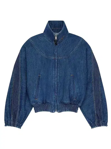 Givenchy Women's Blouson Jacket in Denim - Medium Blue - Size 10 | Thumbnail 1 Givenchy Women's Blouson Jacket in Denim - Medium Blue - Size 10 | Thumbnail 1