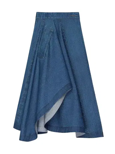 Givenchy Women's Long Asymmetric Skirt in Denim - Medium Blue - Size 12 | Thumbnail 1 Givenchy Women's Long Asymmetric Skirt in Denim - Medium Blue - Size 12 | Thumbnail 1