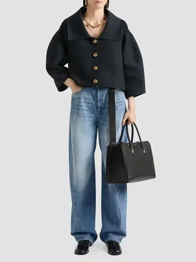 Givenchy Women's Cropped Cocoon Jacket in Compact Knit - Black - Size XS | Thumbnail 2 Givenchy Women's Cropped Cocoon Jacket in Compact Knit - Black - Size XS | Thumbnail 2