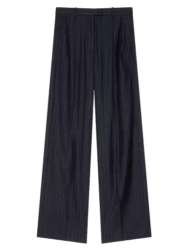 Givenchy Women's Double Pleat Striped Pants in Wool | Thumbnail 1 Givenchy Women's Double Pleat Striped Pants in Wool | Thumbnail 1