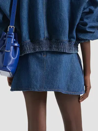 Givenchy Women's Mini Cocoon Skirt in Denim | Thumbnail 4 Givenchy Women's Mini Cocoon Skirt in Denim | Thumbnail 4