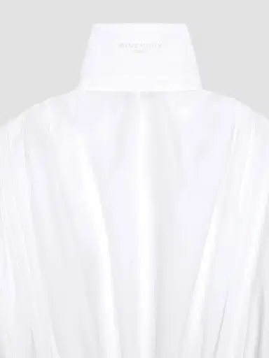 Givenchy Women's Long Shirt Dress in Poplin with Ruched Details - White | Thumbnail 5 Givenchy Women's Long Shirt Dress in Poplin with Ruched Details - White | Thumbnail 5