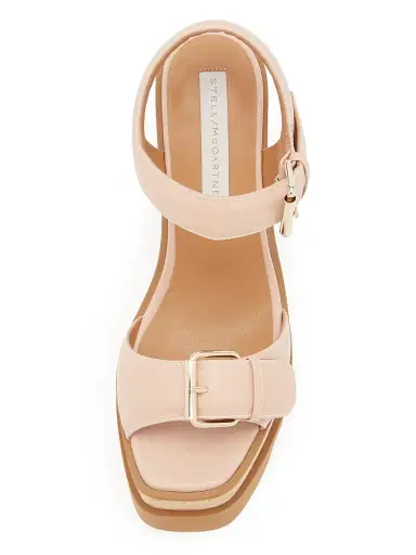 Stella McCartney Women's Sneakelyse 120MM Buckle Wedge Sandals - Blush | Thumbnail 4 Stella McCartney Women's Sneakelyse 120MM Buckle Wedge Sandals - Blush | Thumbnail 4