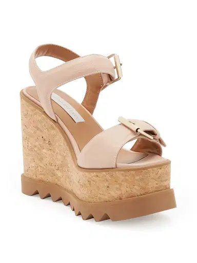 Stella McCartney Women's Sneakelyse 120MM Buckle Wedge Sandals - Blush | Thumbnail 5 Stella McCartney Women's Sneakelyse 120MM Buckle Wedge Sandals - Blush | Thumbnail 5
