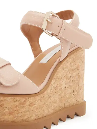 Stella McCartney Women's Sneakelyse 120MM Buckle Wedge Sandals - Blush | Thumbnail 6 Stella McCartney Women's Sneakelyse 120MM Buckle Wedge Sandals - Blush | Thumbnail 6