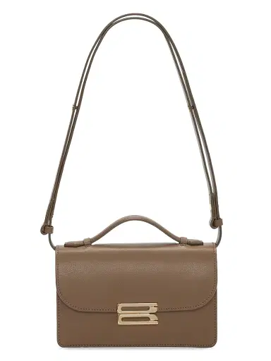 Victoria Beckham Women's Dorian Leather Shoulder Bag - Dove Grey | Thumbnail 1 Victoria Beckham Women's Dorian Leather Shoulder Bag - Dove Grey | Thumbnail 1