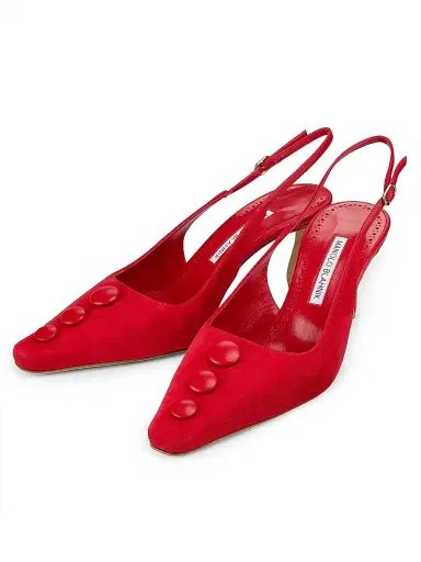 Manolo Blahnik Women's Alexapla 70MM Suede & Leather Pumps | Thumbnail 2 Manolo Blahnik Women's Alexapla 70MM Suede & Leather Pumps | Thumbnail 2