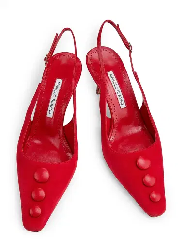Manolo Blahnik Women's Alexapla 70MM Suede & Leather Pumps | Thumbnail 4 Manolo Blahnik Women's Alexapla 70MM Suede & Leather Pumps | Thumbnail 4