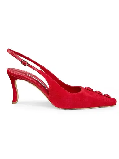 Manolo Blahnik Women's Alexapla 70MM Suede & Leather Pumps | Thumbnail 1 Manolo Blahnik Women's Alexapla 70MM Suede & Leather Pumps | Thumbnail 1